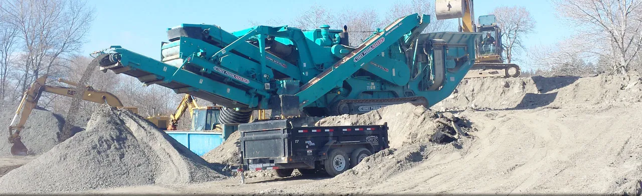 The aggregate recycling plant at the Boyd Road yard in Arcata